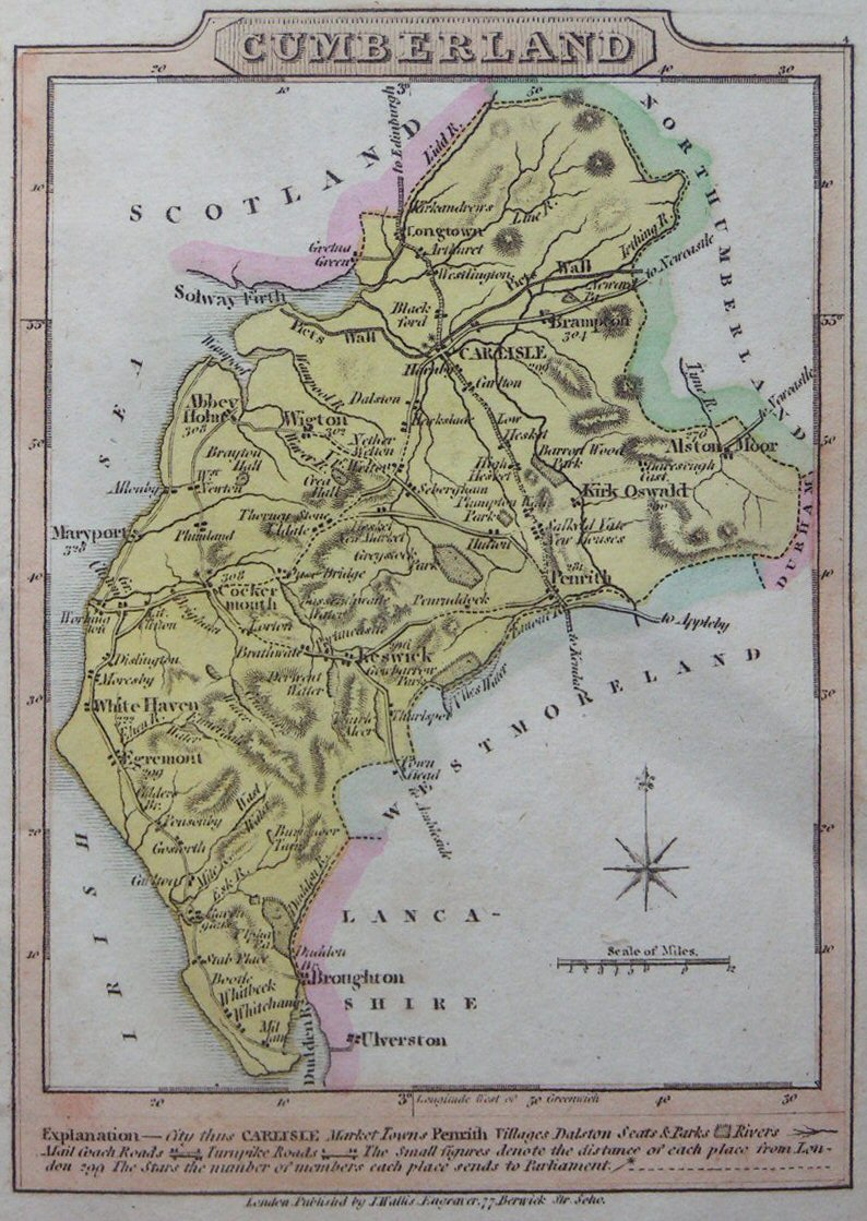 Map of Cumberland - Wallis